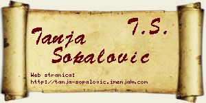 Tanja Šopalović vizit kartica